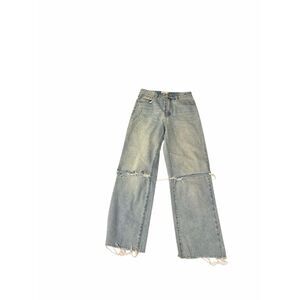 A Brand Jeans Women's Size 8 Venice Straight Leg Distressed Blue Jeans